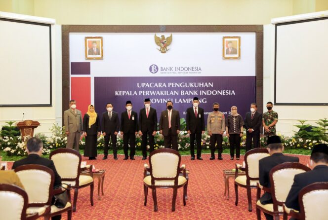 
					Pengukuhan Kepala Perwakilan Bank Indonesia Provinsi Lampung, Gubernur Arinal Apresiasi Peranan BI dalam Pembangunan Daerah
