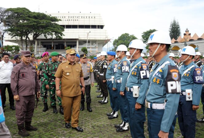 
					Gubernur Lampung Sampaikan 8 Hal Penting Kesiapan Pemilu 2024 dan Siaga Bencana pada Apel TNI- Polri