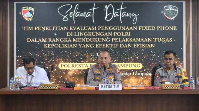 
					Puslitbang Polri Evaluasi Penggunaan Fixed Phone di Polresta Bandar Lampung