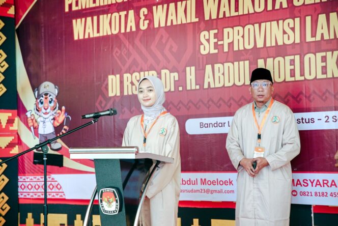 
					Pasangan Cagub dan Cawagub Lampung, Mirza – Jihan Ikuti Tes Kesehatan di RSUDAM