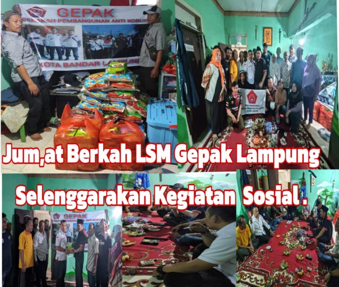 
					Peduli Sesama, LSM Gepak Lampung Salurkan Sembako dan Nasi Kotak