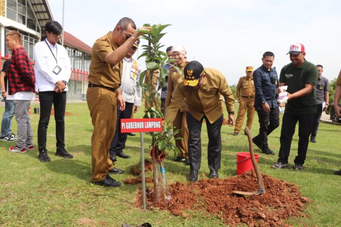 
					Pj Gubernur Lampung Tanam Pohon di Ruas Tol Bakauheni – Terbanggi Besar