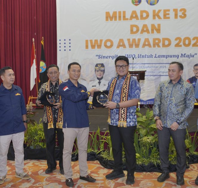 
					IWO Lampung Beri Apresiasi Sejumlah Tokoh di Milad ke-13