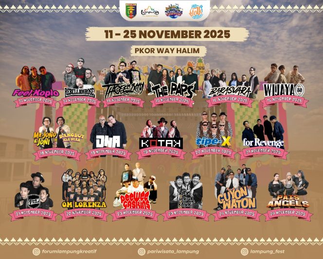 Lampung Fest 2025 Hadirkan Lampungphoria, Pesta Musik Lintas Genre untuk Semua Warga
