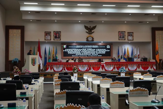 
					Rapat Paripurna DPRD Lampung, Sampaikan Catatan Strategis pada Raperda Perubahan APBD Lampung 2025