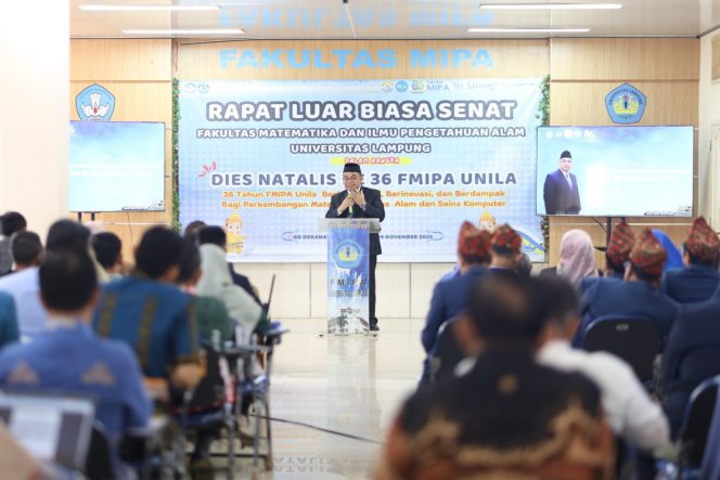 
					Dies Natalis ke-36, FMIPA Unila Tegaskan Arah Transformasi Menuju Fakultas Berkelas Dunia
