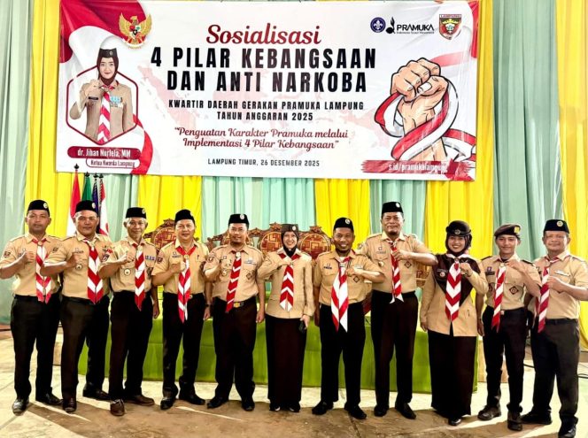 
					Cegah Narkoba Sejak Dini, Kwarda Lampung Sosialisasikan 4 Pilar Kebangsaan