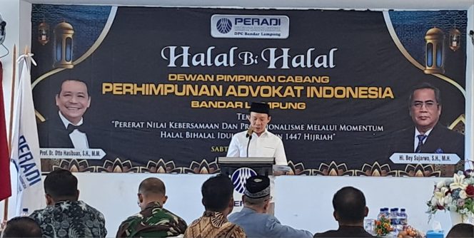
					Halal Bihalal PERADI Lampung, Perkuat Silaturahmi dan Sinergi Penegakan Hukum